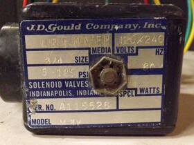 M3v-3 J.d. Gould M3v-3/4 Solenoid Valve 120/240v 60hz 3/4 Npt 5-125psi