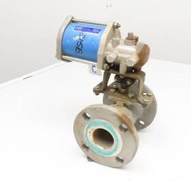 St50e Jamesbury 2 Inch Stainless Steel Ball Valve Kentrol Pneumatic Actuator