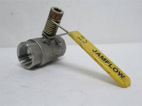 Yk5210-1-1 Jamflow Yk5210-1-1/2 233498 Used Ball Valve Ss 1-1/2npt Spring Return Handle