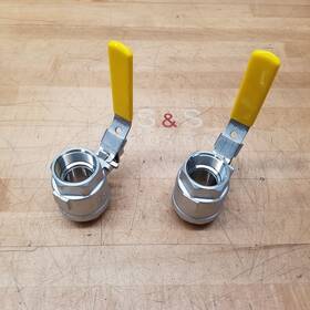 1001-vb Jomar Lot Of 2 - T-ss Full Port Ball Valve 1-1/4 Inch 1000 Wog Used