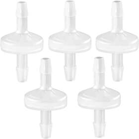 As8-608-scv Joytube 5 Packs Check Valve 1/8 Inch 3mm One-way Pvdf Plastic Hose Barb For Fuel Ga
