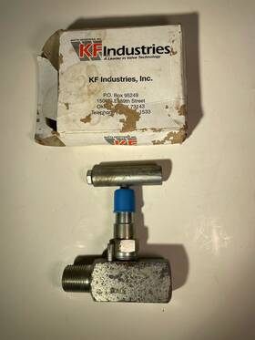 2-gs-180-mxf Kf Industries Nv-cs-1/2-gs-180-mxf 1/2 Inch Mnpt X Fnpt Steel Needle Valve 6000 Psi