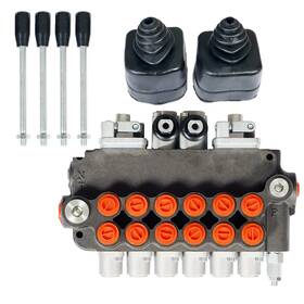 Km-1307427-155930-lr Kimllier Hydraulic Directional Control Valve 6 Spool 21gpm 2 Joysticks 3625psi Sae Por