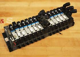 X88m Koganei X88m/13 Pneumatic Fm-solid Manifold Series With 13 Solenoid Valves - Used