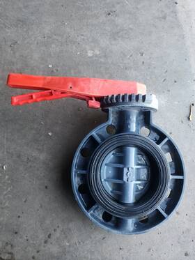 201-268 Legend Sch 80 Pvc 6 Inch Butterfly Valve Lever Handle Epdm Seal 304 Stainless Steel
