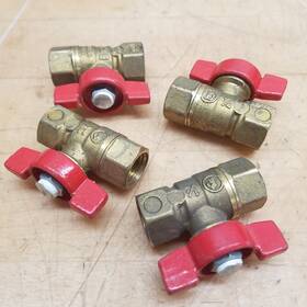 101-541nl Legend Valve 1/4 Inch Mini-ball Aluminum Tee Handle Brass - Used