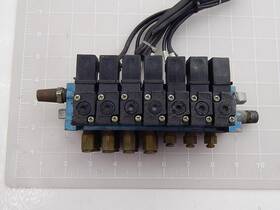 45a-sa1-daaj-1ka Mac Lot Of 7 Solenoid Valves With Manifold T89419