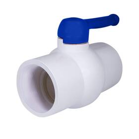 487u400 Midline Valve Pvc Ball Blue T-handle For Potable Water 4 Inch Fip White Plasti