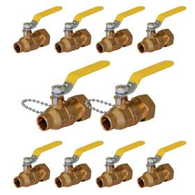 Vbhc256-10 Midline Valve Premium Brass Full Port Hose Ball With Chain And Cap 3/4 Inch