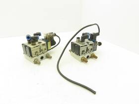 Mvsd-300-4e1 Mindman 2-station Manifold Solenoid Valve Assy 115v Lot Of 2