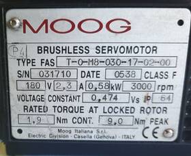 Moog T-0-m8-030-17-02-00 Mint Condition Fas