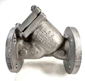 378101 Mueller Steam Specialties 781 Stainless Steel Y-strainer 3 Inch Class 150 Rf Flanged End Used