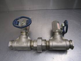 76-6-rt-6-s10 Nalco Chemical Company 1 Valve Lot Of 2 With Fittings