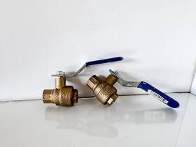 T-sp600 Nibco Pair Of 1/4 Inch Fnpt Brass Ball Valve Inline Threaded El17