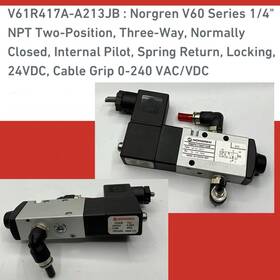 V60p417aa213jb Norgren Directional Control Valve Qty1 Code 13j 24vdc 0.08a V60