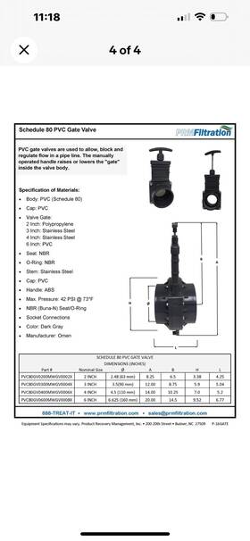 Mwgv0004 Omen Sch 80 Pvc 4 Inch Gate Valve Slip X