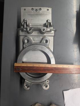 Dn125 Orbinox 5 Inch Knife Gate Valve Cf8m 316 Stainless Steel Wafer Actuator Ready