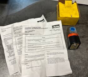 08f28c1d24acfgc05 Parker Gold Ring Solenoid Valve Cat#08f28c1d24acfgc05 Serial# 3096 With Instr