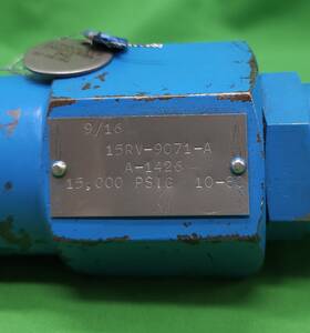 15rv-9071-a Parker 80-05764 Parker/autoclave High Pressure 15 000 Psi Relief Valve