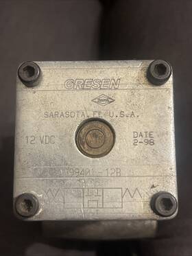 999401-12b Parker Gresen Sarasota Fl 2-98 12v Sectional Valve Dirty But Looksnos