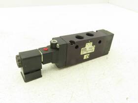 B612acb53a Parker Pneumatic Solenoid Inline Valve 4 Way 2 Position 3/8 Inch Npt