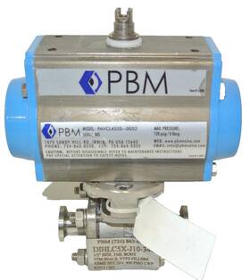 Dihlc5x-j10-34g Pbm Lot 5 1/2 Inch 3 Way Actuated Ball Valve 316 Stainless Steel
