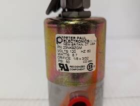 23nk9zgm Peter Paul Electronics Solenoid Valve 120vac 1/8 X 3/32 Orifice 50psi