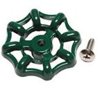 Pk1250 Arrowhead Brass Green Wheel Handle