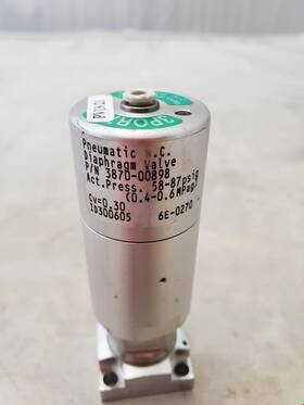 3870-00898 Pneumatic N.c. Diaphragm Air Valve 3port-i 58-87 Psig 125 Max