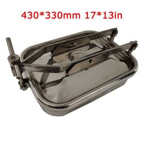 Preasion 758100667165 Used 430 330mm Stainless Steel 304 Pressure Sanitary Manhole Cover Tank Door