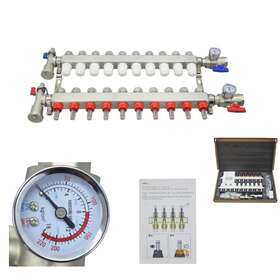 Cr-053268 Preasion 10-branch G 1/2 Inch Water Divider Pex Radiant Geothermal Floor Heating Manifold Se