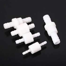 Quickun 1-2140-valve-2pcs 1/2 Inch Barb Hose One Way Inline Check Valve Non Return Ozone Resistance Pvdf Plast