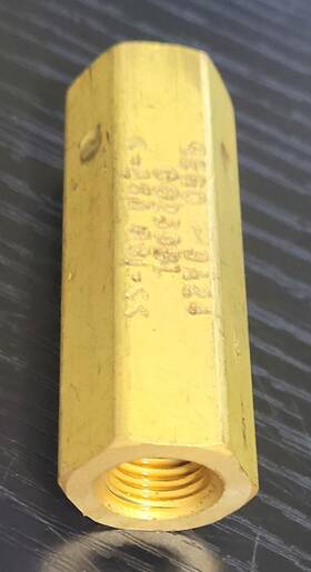 Cg250bl Rego Check Valve 250 Psi Brass 1/4 Inch Fnpt Inlet And Outlet L 2-3/8 Cv 0.87