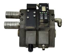 261-108-120-0 Rexroth Pneumatic Valve Unit With 2 24v Coils &parker Exhaust Muffler