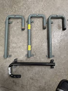 Yk264 Rheem Lot Of 4 Furnace Burner Manifolds Propane And Natural Gas Orifices