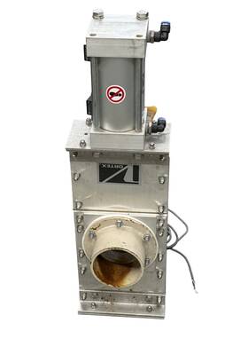 H04-mg Salina Vortex 4 Inch Pneumatic Slide Gate Valve Air Actuated 02/2014