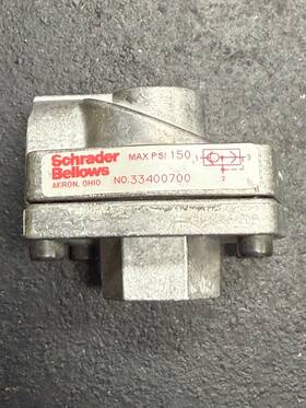 33400700 Schrader Bellows Shrader Quick Exhaust Valve 3/8 Inch Npt 150psi Max
