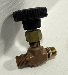 4m-v4ln-b Schrader Bellows Parker Needle Valve 1/4 Inch Pipe Brass 3000psi Round Handle 11fb Tested