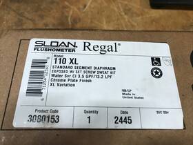3080101 Sloan 110-xl Flushometer Regal 110 Xl Closet Flush Valve 3.5 Gpf/13.2lpf