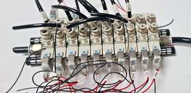 54654654654654663333 Smc Pneumatic Solenoid Manifold Block Bank Sy7120-5lzd-02 24v Wire Pigtail