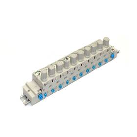 Arm11ab1-r05-a3 Smc Lot Of 10 Regulator Valves With 2 Arm11a2-s02-3 Supply Blocks
