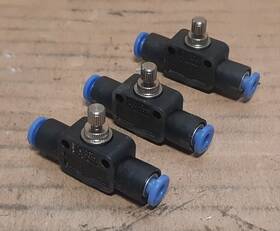 As1000f Smc #as1000f Lot Of 3 Flow Control Valves 4mm 5/32 Inch R100