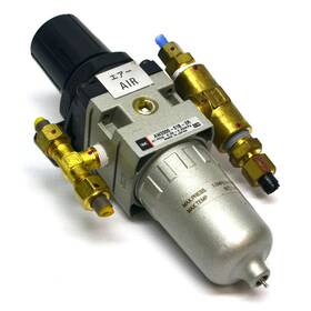 Aw2000-01b-2r Smc Air Pressure Regulator 145psi Max With In/out Fittings Attached