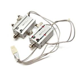 Cdu20-20d-xb9 Smc Lot Of 2 Pneumatics Guided Air Cylinders 20mm Bore/stroke