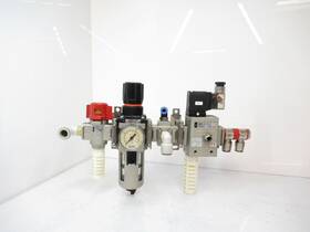 Eav3000-f03-5yo-q Smc Pneumatic Solenoid Valve With Aw30-f03 Filter Regulator
