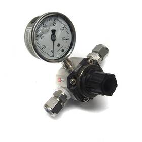 Srh4010-n04 Smc Pneumatics Pressure Regulator Air Valve With Ashcroft 1008 Gauge