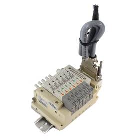 Ss5v1-far001 Smc Pneumatic Manifold D-sub Connector With 6 Sv1200r-5fu Valves