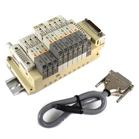Ss5v1-far002 Smc Pneumatic Manifold D-sub Connector With 10 Solenoid Valves