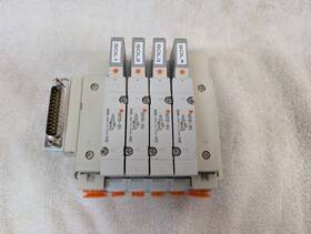 Ss5v2-16fd1-04b-n7 Smc Solenoid Valve 4-block Manifold With 4 Sv2100-5fu Valves