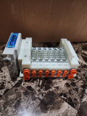 Ss5y5-10sean-06b-n7 Smc Pneumatic Manifold Internal Pilot 6 Stations
